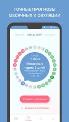 Женский календарь месячных, овуляции