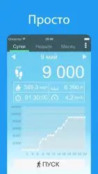 Шагомер: счетчик шагов